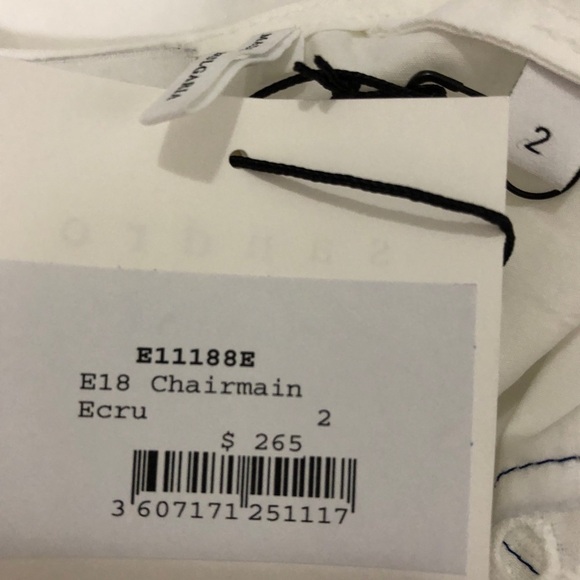 Sandro Cotton Eyelet Chairman Blouse in Ecru - New with Tag - Picture 9 of 12